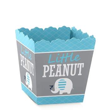 Big Dot of Happiness Blue Elephant - Party Mini Favor Boxes - Boy Baby Shower or Birthday Party Treat Candy Boxes - Set of 12