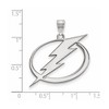 Black Bow Jewelry Sterling Silver Tampa Bay Lightning NHL Extra Large Pendant - 2 of 3
