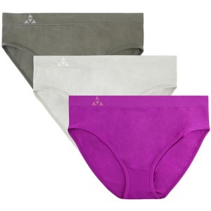 Balanced Tech Women's Seamless Bikini 3 Pack - Black/Grey Assorted - X-Large - 1 of 4