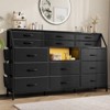 Dresser for Bedroom with 14 Drawers, 55" W Dresser with Side Pocket, Fabric Dressers & Chests of Drawers with Shelves, Sturdy Frame, Wood Top - 2 of 4