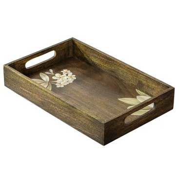Frangipani Handpainted Large Serving Tray