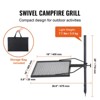 VEVOR Swivel Campfire Grill, Fire Pit Grill Grate over Fire Pits, Heavy Duty Steel Grill Grates, 360° Adjustable Open Fire Cooking Equipment, Black - 3 of 4