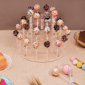 Hachikiko 36 Hole Clear Acrylic Cake Pop Stand, Lollipop Holder for Weddings, Birthdays, Parties, Holidays - 1 of 4
