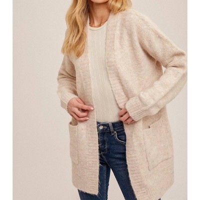 Women's Basic Oversized Cardigan - Hem & Thread
