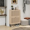 TIRAMISUBEST 2 Door Shoe Rack, Freestanding Modern Shoe Storage Cabinet, for Entryway - 2 of 4