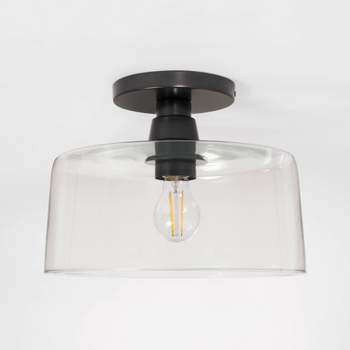 Glass Semi Flushmount Ceiling Light Black - Threshold™ designed with Studio McGee
