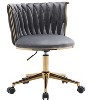 Office Desk Chair, Upholstered Home Office Desk Chairs with Adjustable Swivel Wheels - 2 of 4