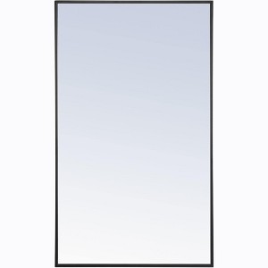Elegant Decor Monet 40" x 24" Rectangle Metal Frame Mirror in Black - 1 of 4