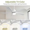 Sofucor 52 inch Smart Ceiling Fan with Light and Remote Modern Design Modern Ceiling Fan Work with Alexa APP Control Indoor Outdoor - 2 of 4