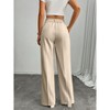 Coolmee Women's Wide Leg Pants High Waisted Business Casual Work Trousers Dressy Pants with Pockets - 3 of 4
