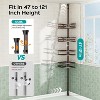 HAMITOR Corner Shower Caddy Tension Pole: Rustproof Stable 4-Tier Bathroom Organizer Shelves for Bathtub Shampoo Storage 47 121 Inch - 4 of 4