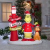 Gemmy Christmas Inflatable Grinch and Max with Lamp Post, 6 ft Tall, Multi - 2 of 4