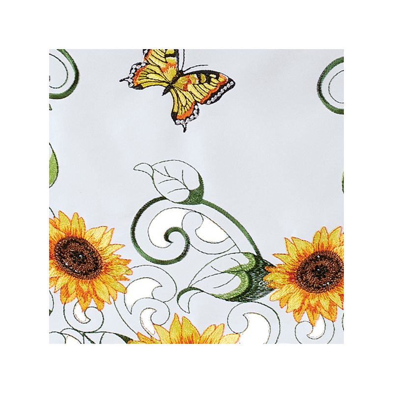 Collections Etc Embroidered Sunflower Blooms and Butterflies Table Linens, 3 of 4