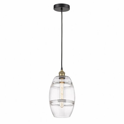 Vaz - 1 Light Cord Hung Mini Pendant In Industrial Style-9.88 Inches Tall and 8 Inches Wide