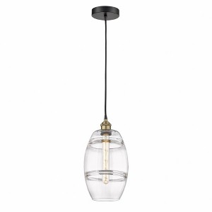 Vaz - 1 Light Cord Hung Mini Pendant In Industrial Style-9.88 Inches Tall and 8 Inches Wide - 1 of 1