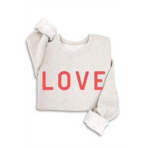 Women's Wo's Love Graphic Sweatshirt - Hrt & Luv - 1 of 1