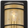 John Timberland Habitat 11" High Modern Pocket Outdoor Wall Light Fixture Mount Porch House Edison Bulb Weatherproof Black Brass Finish Glass Shade - 3 of 4