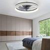 DAKAFUL Modern Dimmable LED Ceiling Fan With Lights & Remote Control ¨C Quiet, Safe, And Easy Installation For Bedrooms Black - 3 of 4