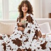 Inhand Heated Blanket Electric Throw - 50"x60" Cow Print Flannel Heating Blanket Throw Auto-Off 10 Heat Level Over-Heat Protection - 4 of 4