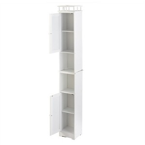 The Lakeside Collection Slim Bathroom Storage Cabinet - Space Saving Organizer - 1 of 4