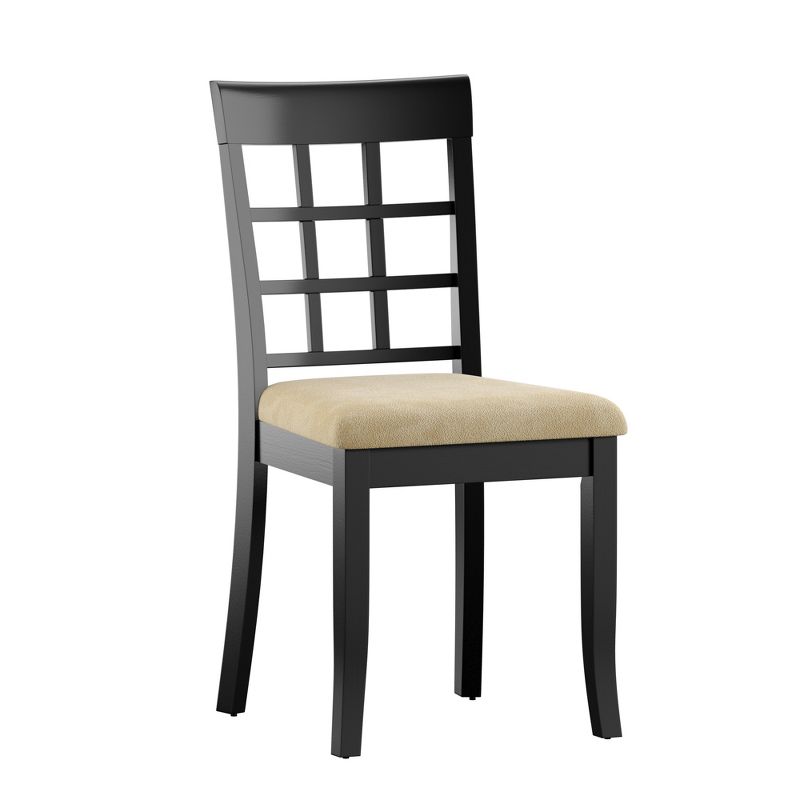 Set of 2 Kensington Lattice Back Dining Chairs Black - Inspire Q, 4 of 8
