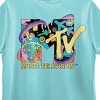 MTV Logo Crew Neck Short Sleeve Mint Women's T-shirt - 3 of 4