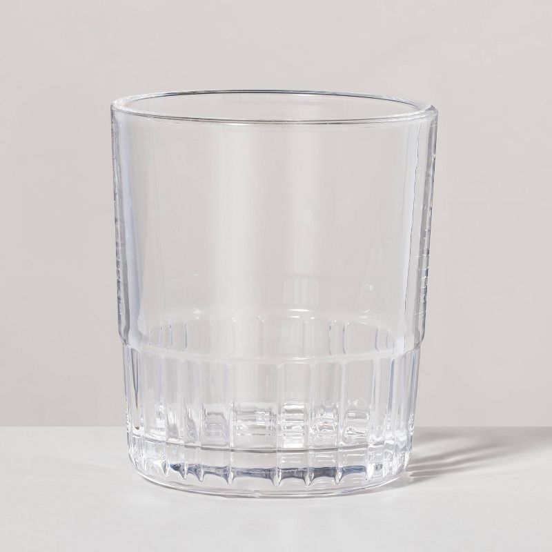 6.5oz Short Fluted Glass Tumblers Clear - Hearth & Hand™ with Magnolia, 1 of 6
