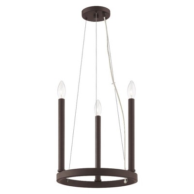 Bronze Mini Candle 3-Light Chandelier