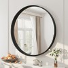 Apmir Round High Quality Aluminum Alloy Framed French Cleat Mounted Wall Decor Bathroom Vanity Mirror in matte black with 5-Year Warranty - 4 of 4