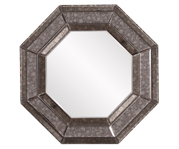 Octagonal Jansen Decorative Wall Mirror Gray - Howard Elliott