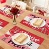 REGALWOVEN Red Pink Love Hearts Placemats Set of 6, Happy Valentine's Day Dining Table Place Mats Home Kitchen Decor - 2 of 4