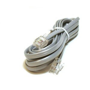 Monoprice Landline Telephone Cable - 7 Feet - RJ11(6P4C) Straight for Data - 1 of 4