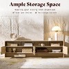 AMERLIFE 70" Modern Wood TV Stand with Curved Design & 2 Storage Cabinets, for TVs Up to 80", Media Console Entertainment Center for Living Room - 4 of 4