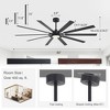 Airsurfer 80" Ceiling Fan with Light and Remote Control 10 Reversible Blades Ceiling Fan with 6-Speed Quiet DC Motor, 3 Color LED Light - 3 of 4
