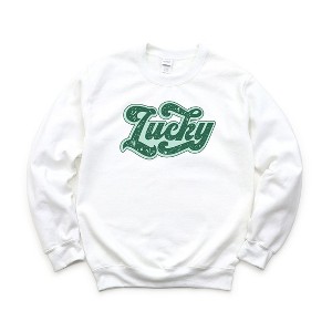Simply Sage Market Women's Graphic Sweatshirt Lucky Retro Rough - 1 of 3