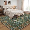 Floral Area Rug – Washable, Non-Slip, Soft, Low Pile for Living Room, Dining Room, Bedroom, Office - 2 of 4