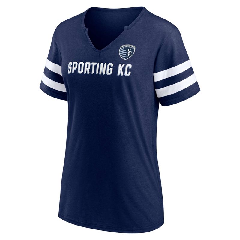 MLS Sporting Kansas City Women&#39;s Split Neck Team Specialty T-Shirt, 2 of 4