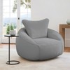 Hooseng 42" Bean Bag Chairs, Big Velvet Bean Bag Couch With Ergonomic Backrest for Adults, Memory Foam Filled Floor Sofa for Reading Playing Relaxing - 2 of 4