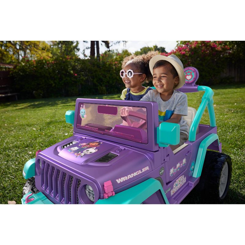Power Wheels Gabby&#39;s Dollhouse Wrangler Powered Ride-On Jeep - Violet/Blue, 3 of 8
