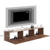 AMERLIFE Floating TV Stand with LED Lights and Power Outlet for TVs Up to 80" - 2 of 4