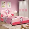 Infans Kids Children Upholstered Platform Toddler Bed Bedroom Furniture Girl Pattern - 2 of 4