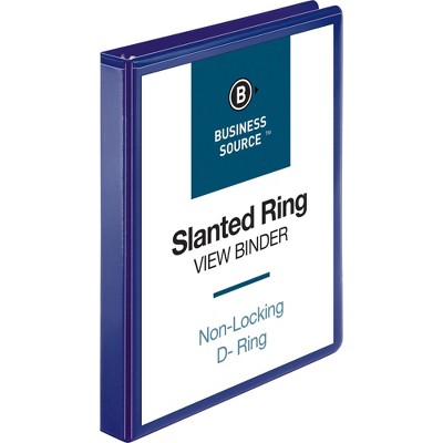 Business Source View Binder D-Ring 1" Navy 28452