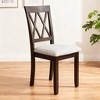 KWPZQEB Fabric Upholstered Dining Chair Set of 2, Accent Diner Chairs with Solid Wood Legs and Padded Seat - 2 of 4
