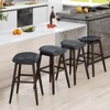 Tangkula Set of 4 Swivel Bar Stools 31" Bar Chairs w/ Padded Contoured Seat & Footrest - 4 of 4