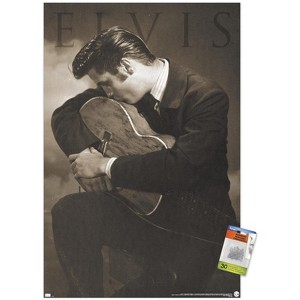 Trends International Elvis Presley - Sepia Guitar Unframed Wall Poster Prints - 1 of 4