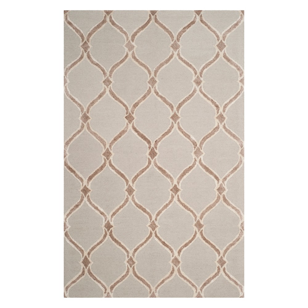 5'x8' Geometric Area Rug Taupe/Ivory - Safavieh