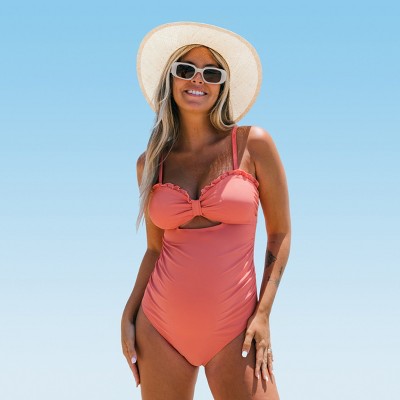 Women's Maternity Sweetheart Cutout One Piece Swimsuit - Cupshe