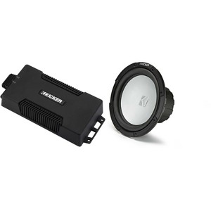 Kicker 48PXA6001 Weatherproof Powersport Mono Amp & 10" 4 Ohm Free-Air Marine Subwoofer - 1 of 4
