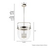 Karloff 13.75" Brushed Nickel Pendant Light - 3 Bulb Indoor Fixture for Contemporary & Traditional Spaces - 3 of 4