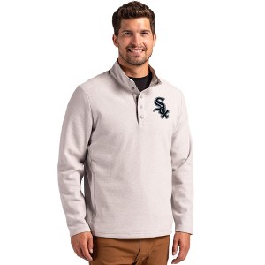 Chicago White Sox Cutter & Buck Hunts Point Eco Textured Fleece Recycled Mens Snap Pullover - 1 of 1